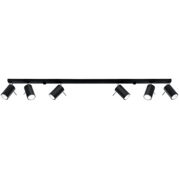 Deckenleuchte RING 6L schwarz