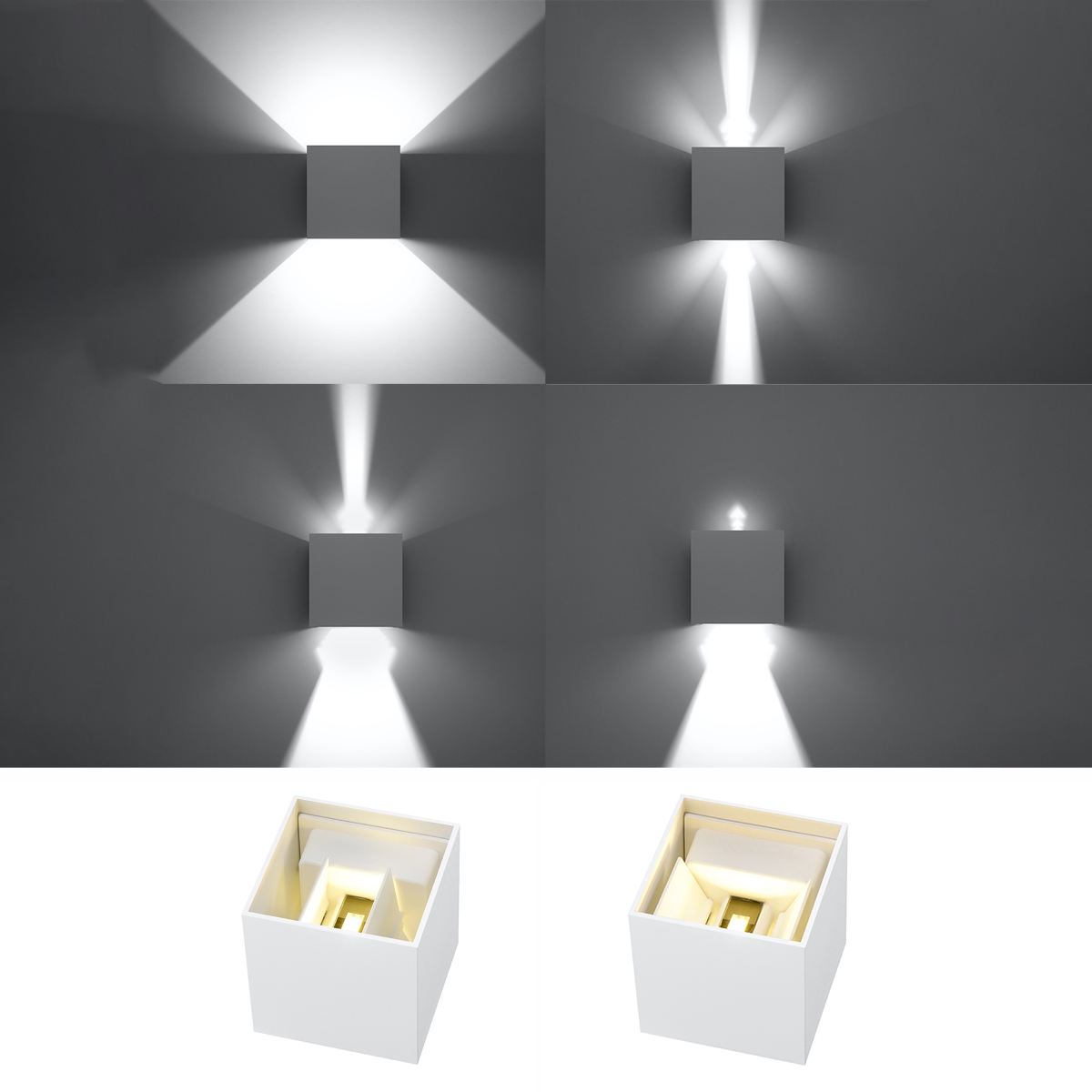 Wandleuchte LUCA weiß LED IP54