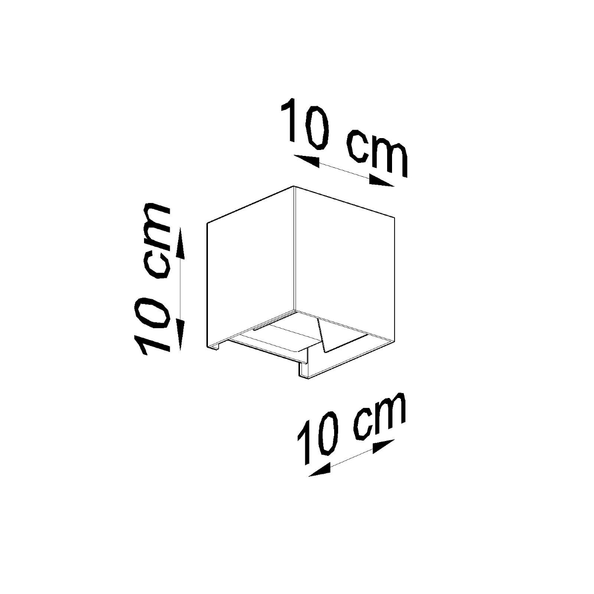Wandleuchte LUCA schwarz LED IP54