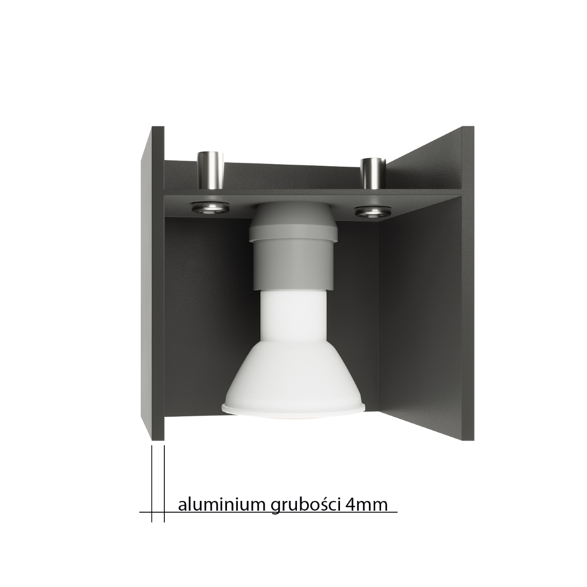 Wandleuchte QUAD 1 anthrazit