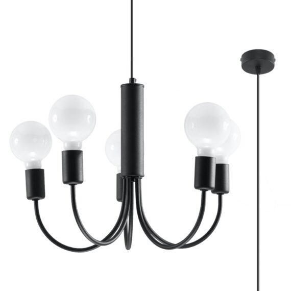 Kronleuchter PICCOLO 5 schwarz