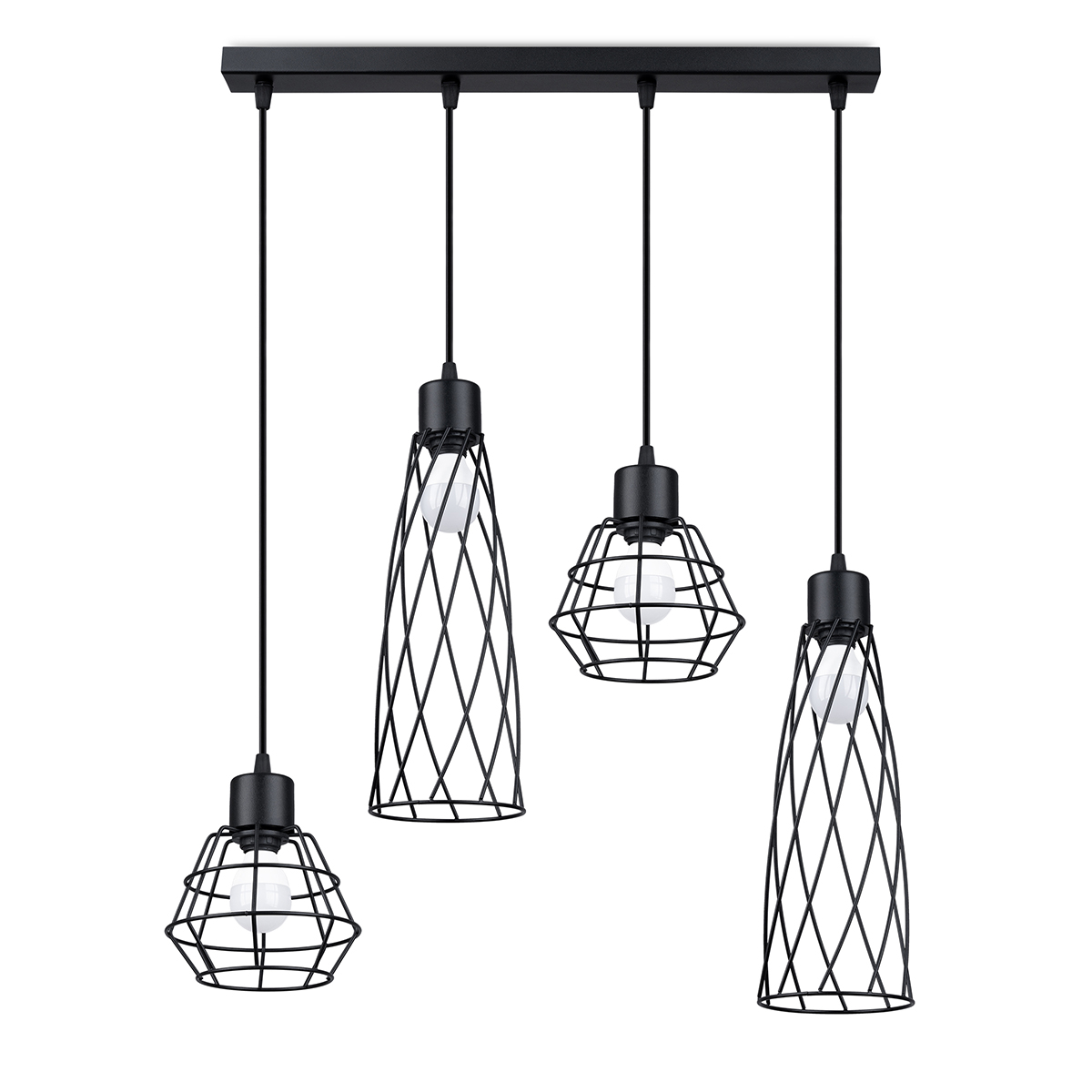 Pendelleuchten SUBA 4L schwarz