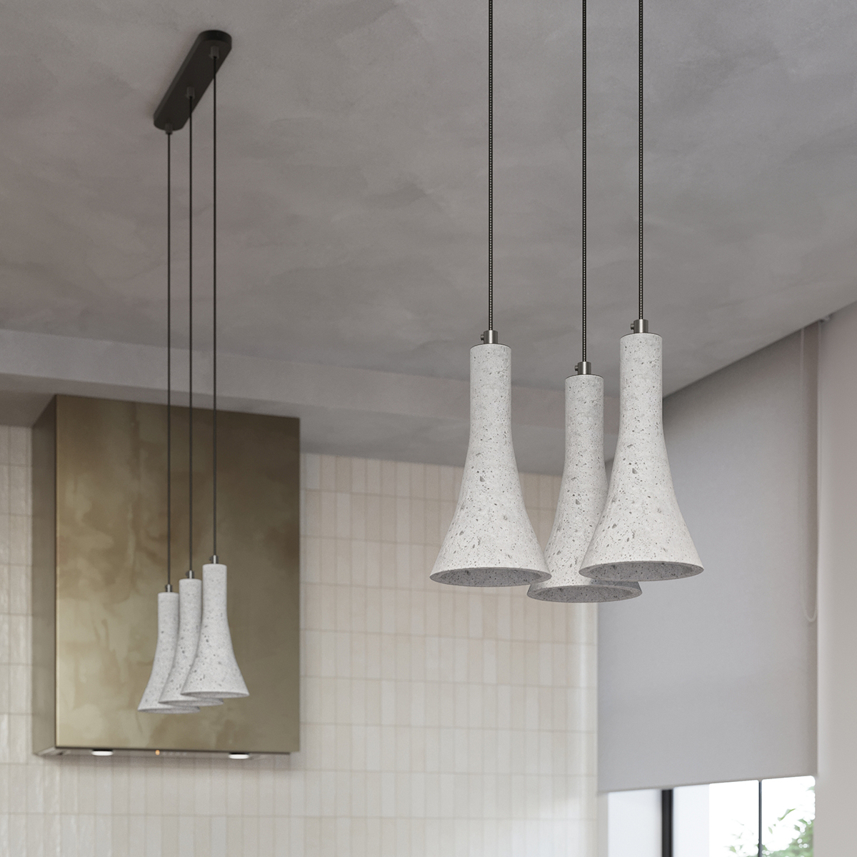 Pendelleuchten REA 3L beton