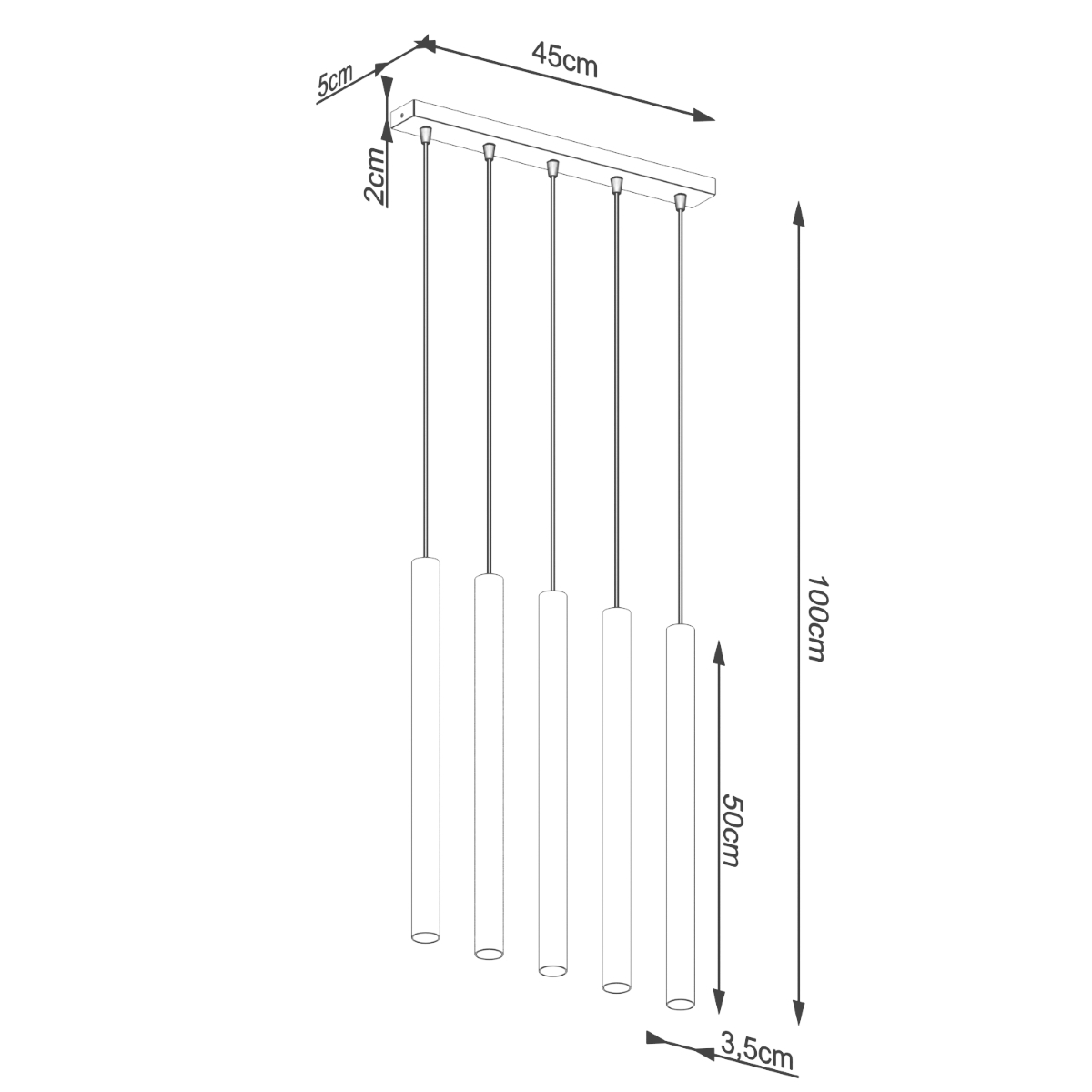 Pendelleuchten PASTELO 5L beton