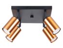 Plafond WINX 4 schwarz/kupfer