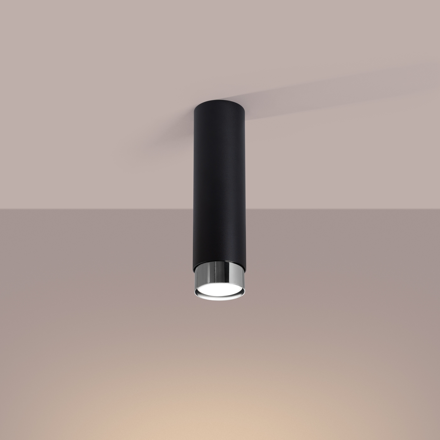 Plafond NERO 22,5 Schwarz/Chrom