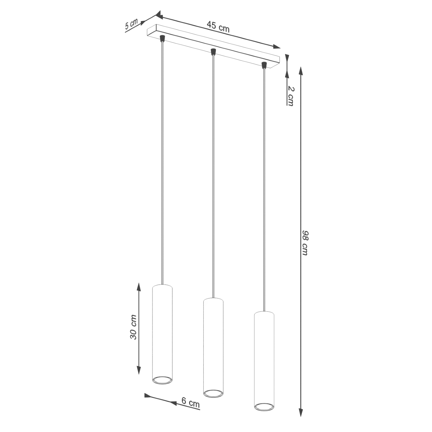 Pendelleuchte LAGOS 3L roter Ocker