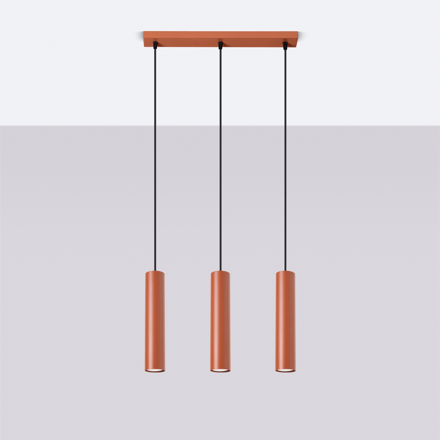 Pendelleuchte LAGOS 3L roter Ocker
