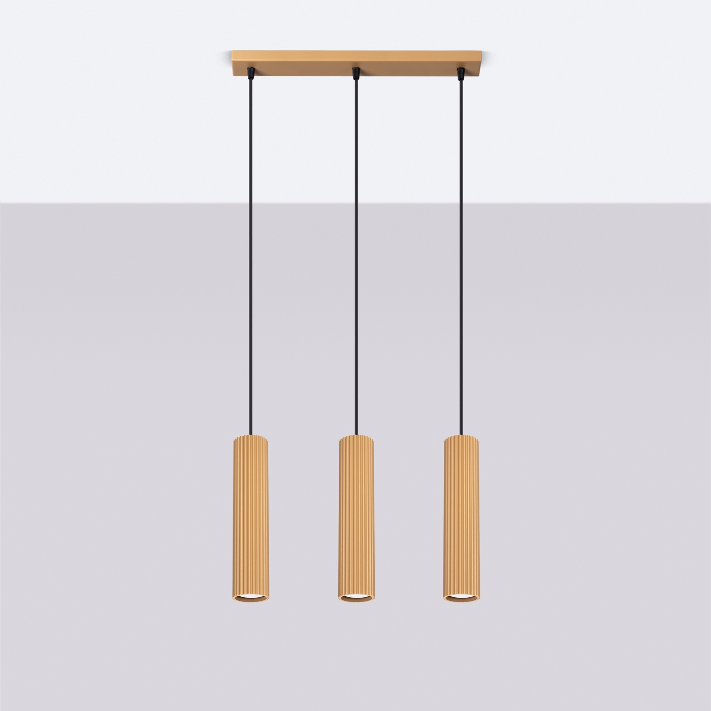 Pendelleuchte KARBON 3L golden