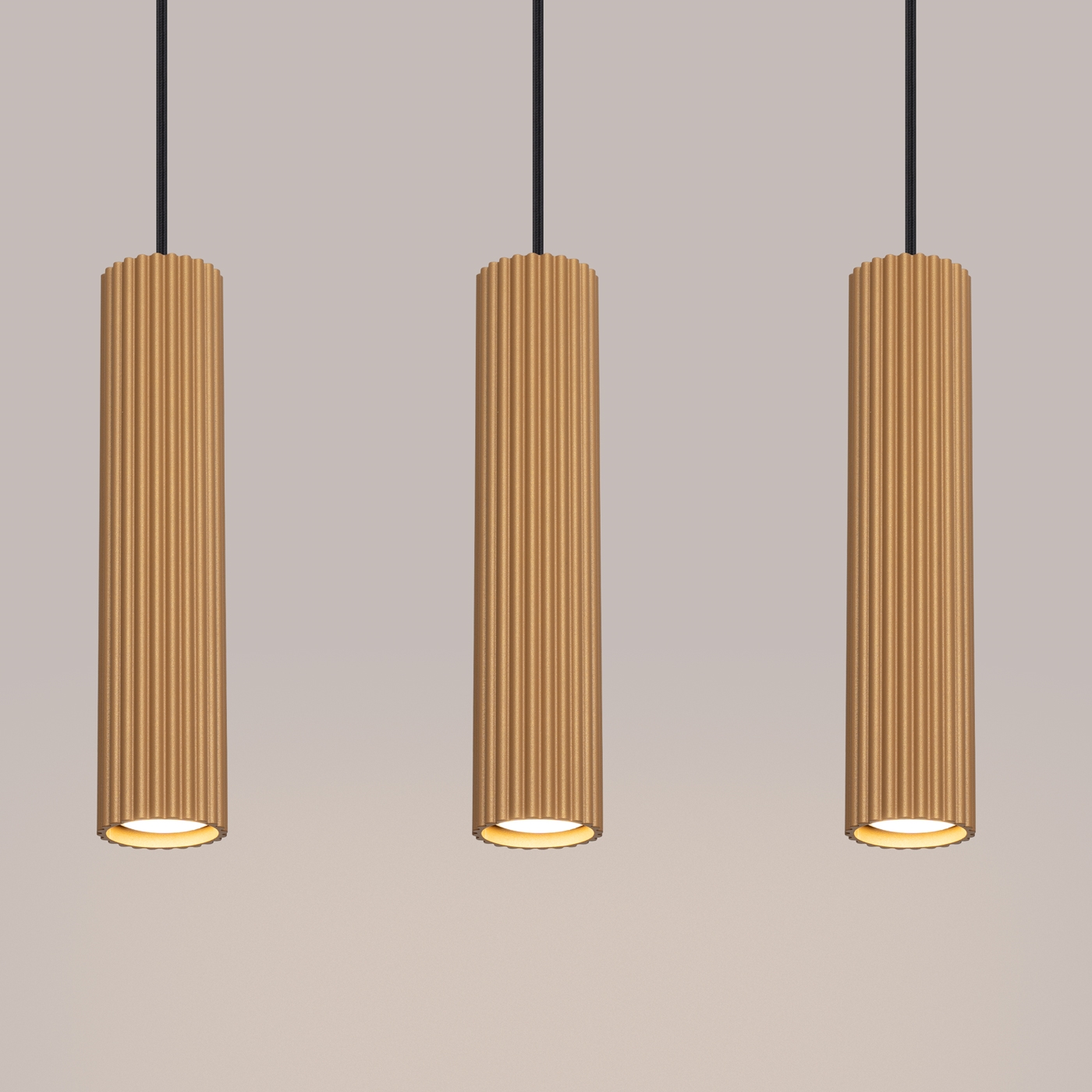 Pendelleuchte KARBON 3L golden