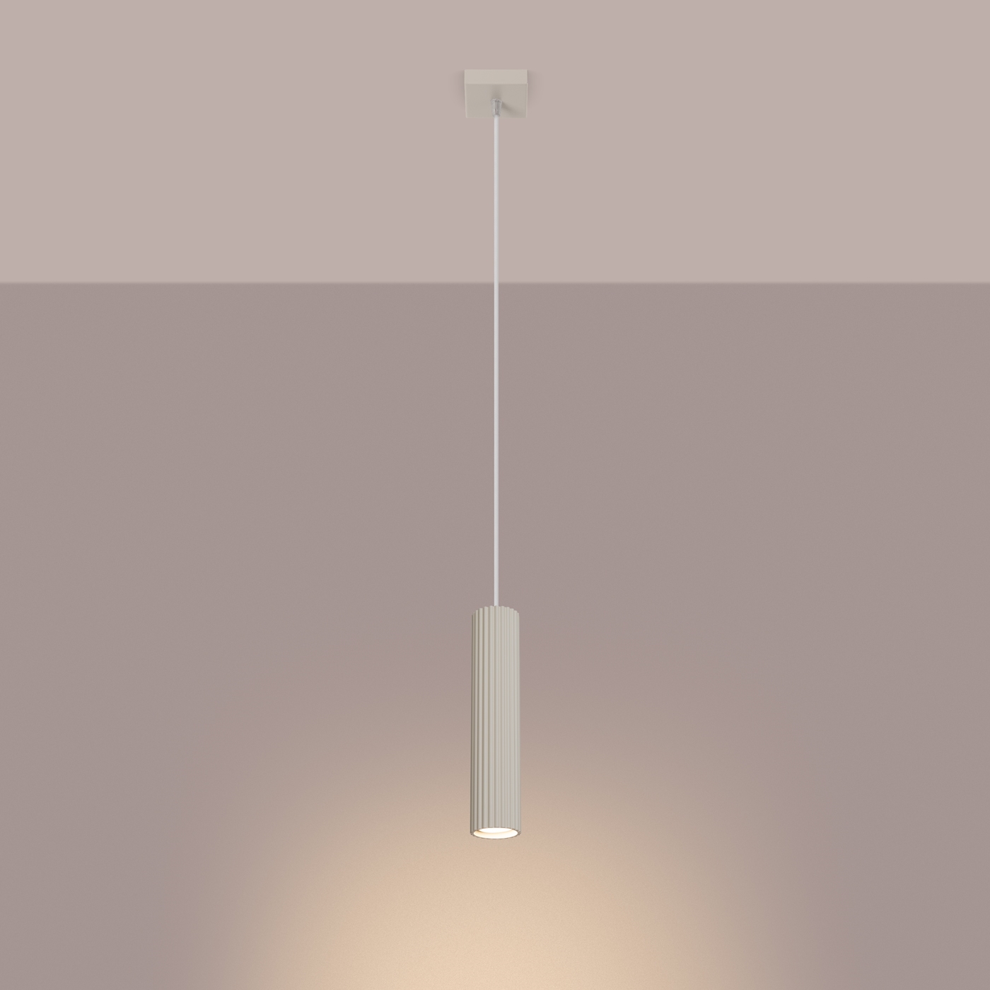 Pendelleuchte KARBON 1 beige