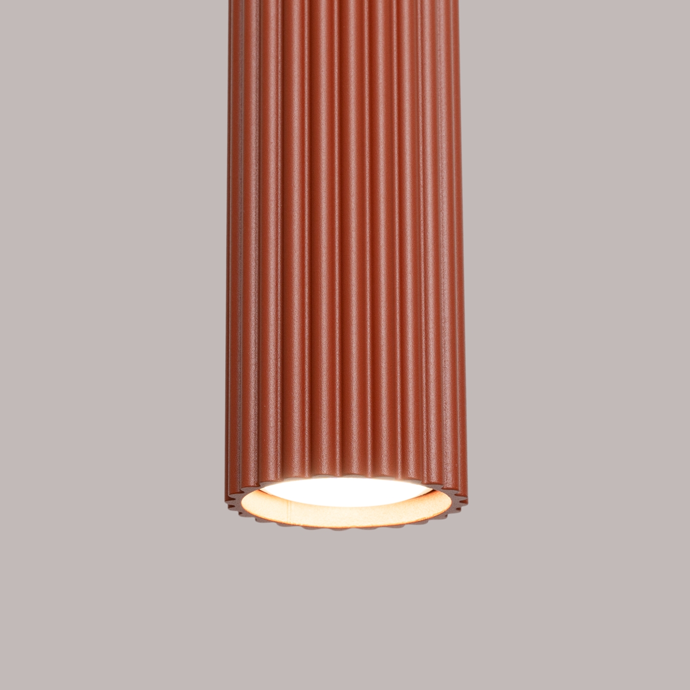 Pendelleuchte KARBON 3L roter Ocker
