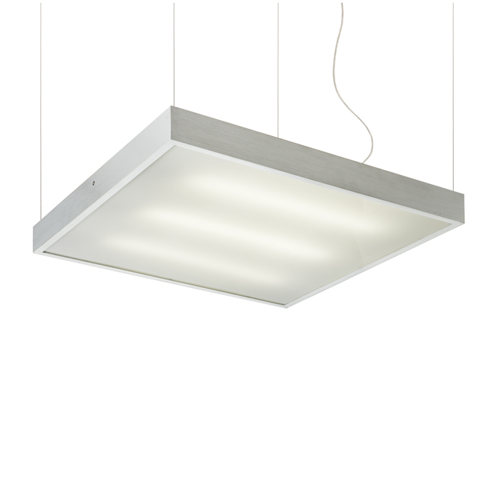 STRUCTURAL 55x55 Pendelleuchte gebürstetes Aluminium 230V 2G11 3x36W