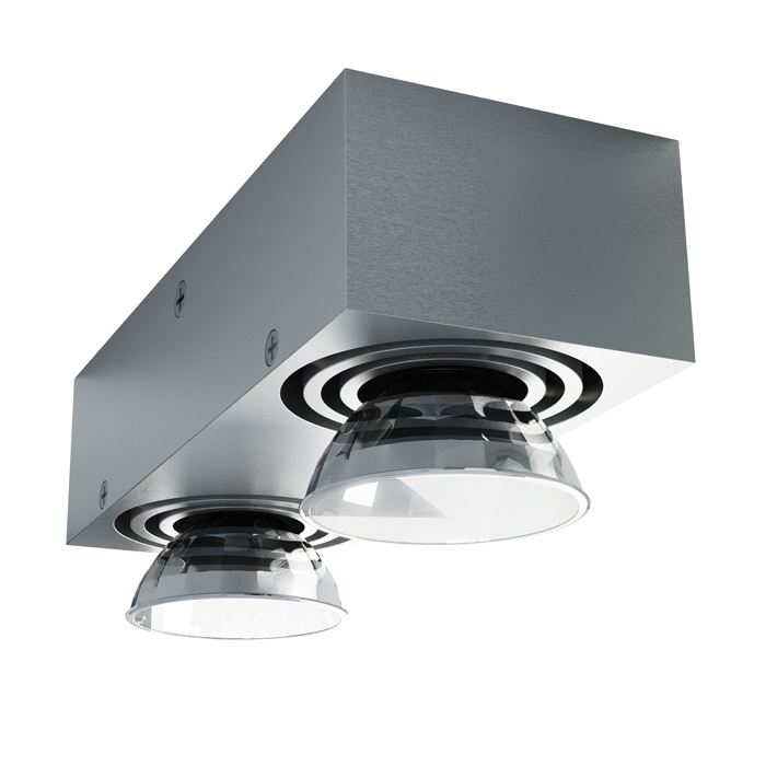 MARVEL kippbar Aluminium 230V GU10 2x50W