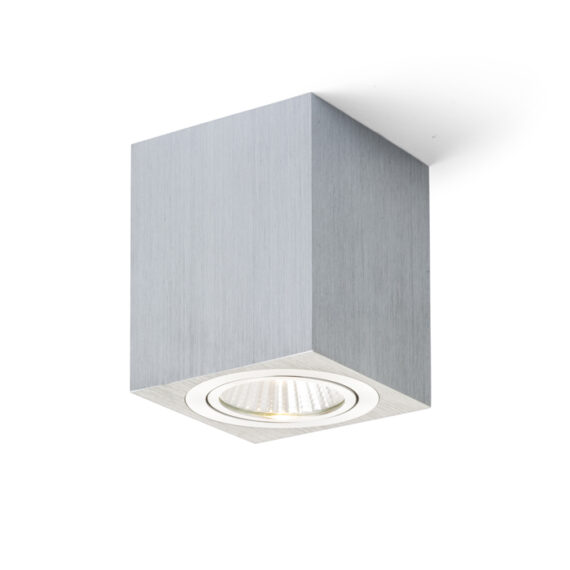 MAYO SQ neigbare Deckenleuchte  gebürstetes Aluminium 230V/700mA LED 9W 36°  2700K