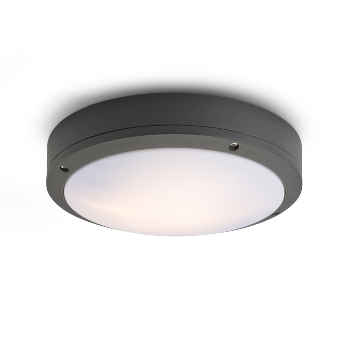 SONNY Deckenleuchte anthrazitgrau 230V LED E27 2x15W IP54