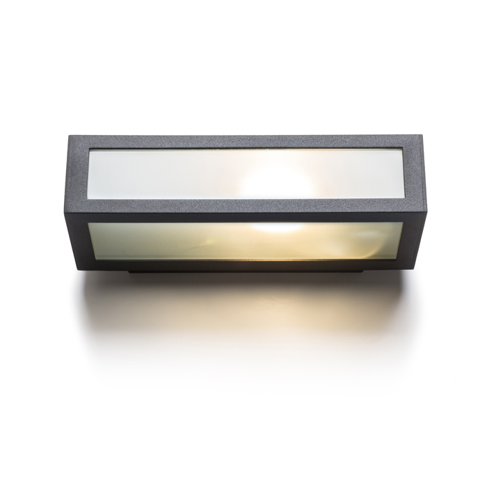 GINO Wandleuchte anthrazitgrau 230V LED E27 11W IP44