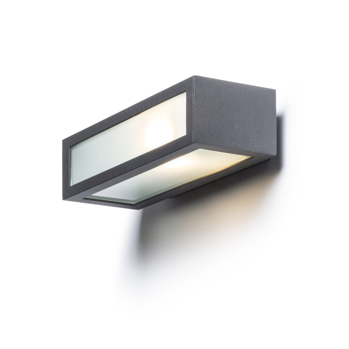 GINO Wandleuchte anthrazitgrau 230V LED E27 11W IP44