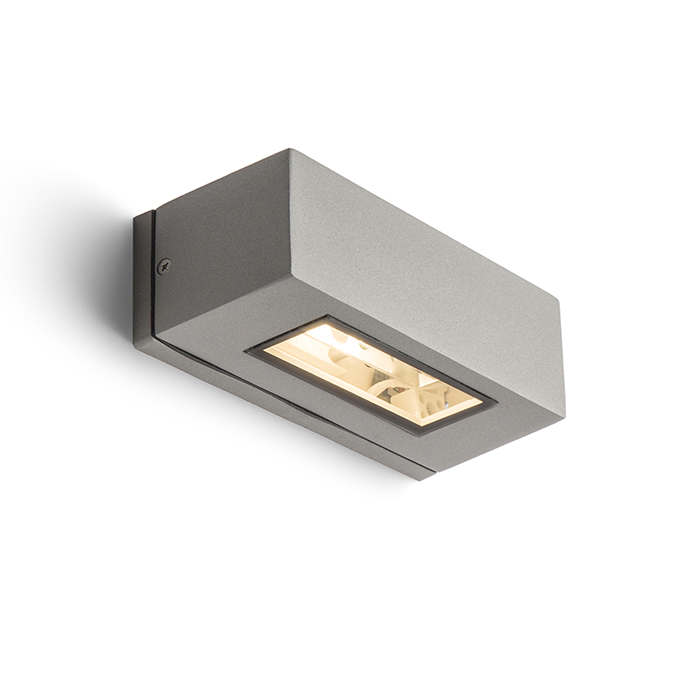 WOOP Wandleuchte silbergrau 230V R7s 78mm 12W IP54