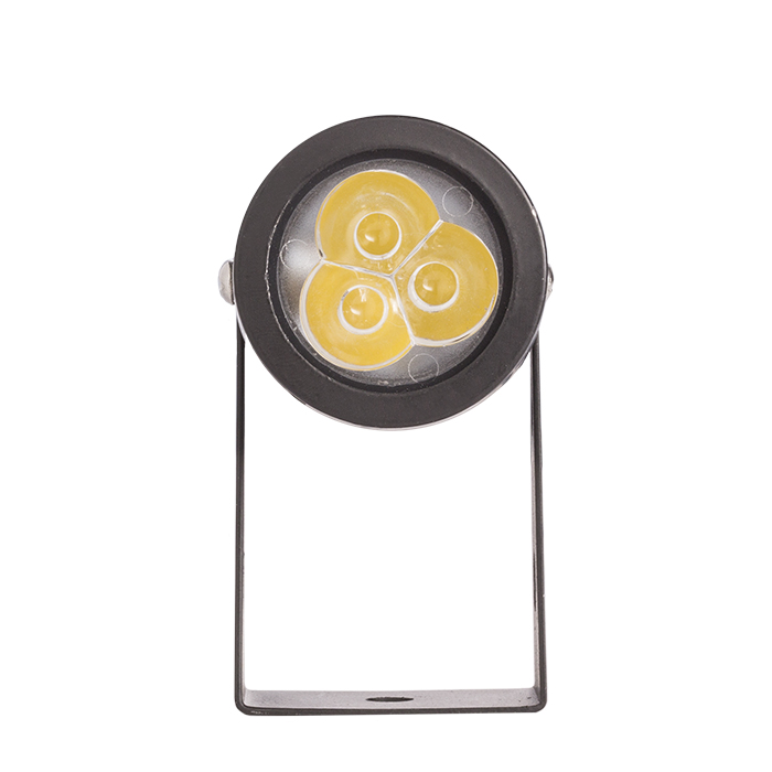GUN mit Erdspieß schwarz 230V LED 3x1W 30° IP65 3000K