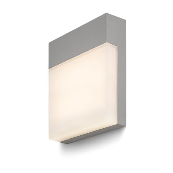 VERIA Wandleuchte silbergrau  230V LED 6W 116° IP54  3000K