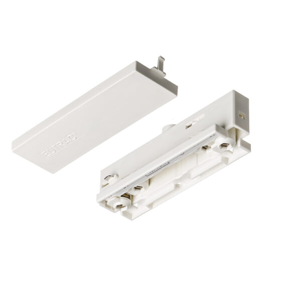 EUTRAC durchlaufender Einspeiser für 3-Phasen-Stromschiene weiß  230V