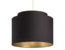DOUBLE 40/30 Lampenschirm  Polycotton schwarz/Goldene Folie  max. 23W