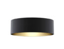RON 60/19 Lampenschirm  Polycotton schwarz/Goldene Folie  max. 23W