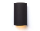 RON W 15/25 Wandleuchte  Polycotton schwarz/Goldene Folie 230V LED E27 15W