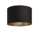 RON 40/25 Lampenschirm  Polycotton schwarz/Goldene Folie  max. 23W