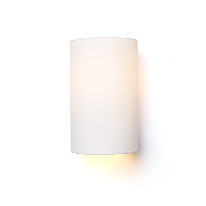 RON W 15/25 Wandleuchte Polycotton weiß/Weißes PVC 230V LED E27 15W