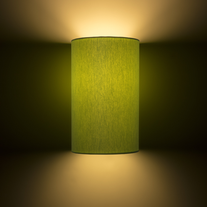 RON W 15/25 Wandleuchte Chintz Limete/Weißes PVC 230V LED E27 15W