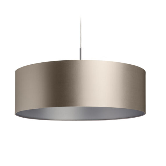 RON 60/19 Lampenschirm  Monaco Taubegrau/silber PVC  max. 23W