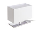 PLAZA S Tischleuchte weiß Chrom 230V LED E27 15W