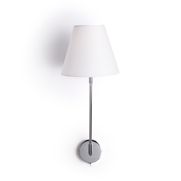SILENCE Wandleuchte weiß Chrom 230V LED E27 15W
