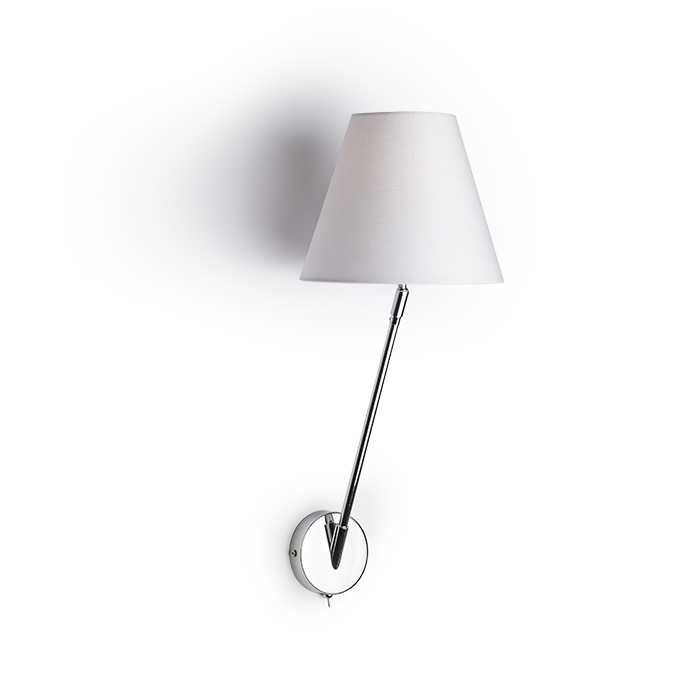 SILENCE Wandleuchte weiß Chrom 230V LED E27 15W