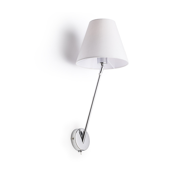 SILENCE Wandleuchte weiß Chrom 230V LED E27 15W