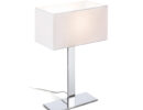 PLAZA M Tischleuchte weiß Chrom 230V LED E27 15W