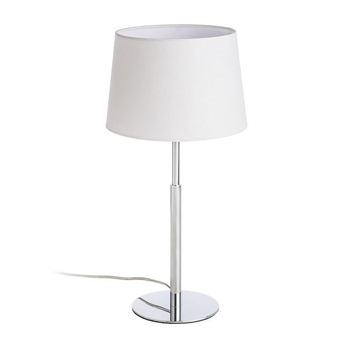 BROADWAY Tischleuchte weiß Chrom 230V LED E27 15W