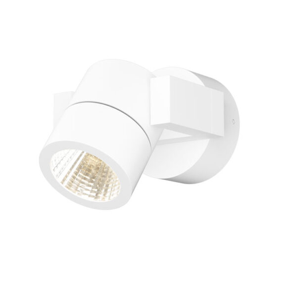 ORIT wandmotiert weiß /Aluminium 230V LED 6W 80° IP44  3000K