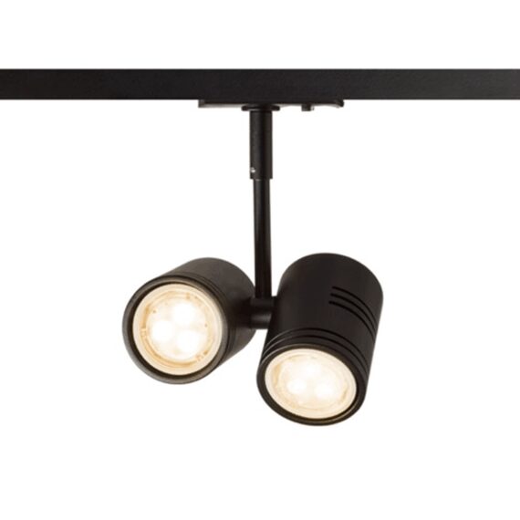 BEEBA II für 1-Phasen-Stromschiene schwarz  230V LED GU10 2x8W