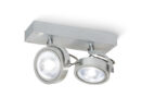 KELLY II Wandleuchte  gebürstetes Aluminium 230V LED G53 2x15W