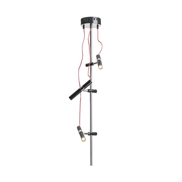 VIPER III Deckenleuchte schwarz Chrom 230V LED 3x3W 60° 3000K