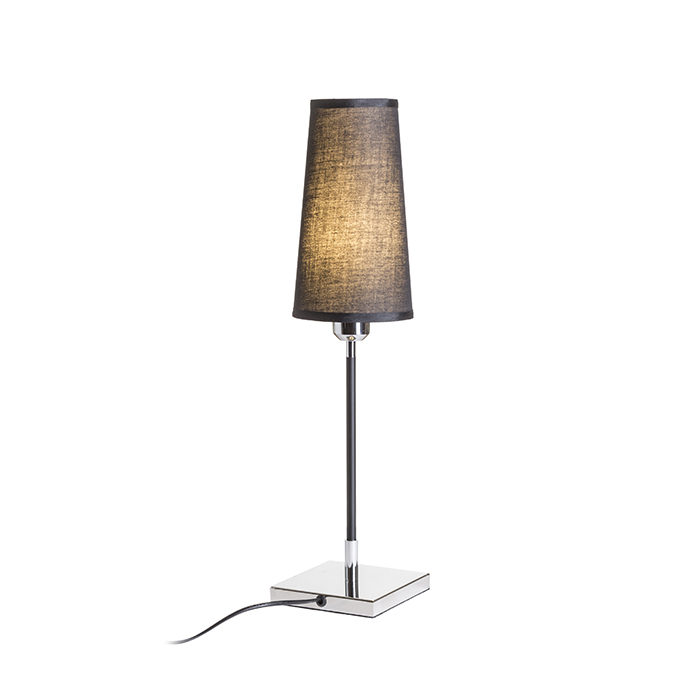 LULU Tischleuchte schwarz Chrom 230V LED E27 8W