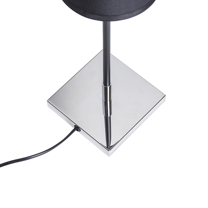 LULU Tischleuchte schwarz Chrom 230V LED E27 8W