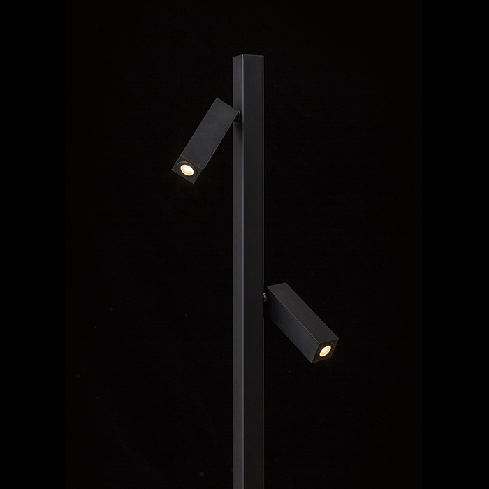 FADO Standleuchte schwarz 230V LED 2x3W 45° 3000K