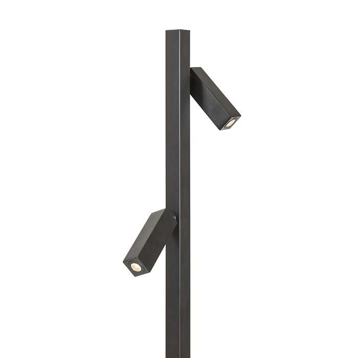 FADO Standleuchte schwarz 230V LED 2x3W 45° 3000K
