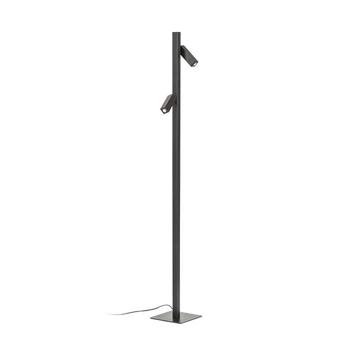 FADO Standleuchte schwarz 230V LED 2x3W 45° 3000K
