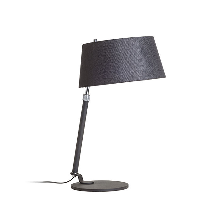 RITZY Tischleuchte schwarz Chrom 230V LED E27 15W