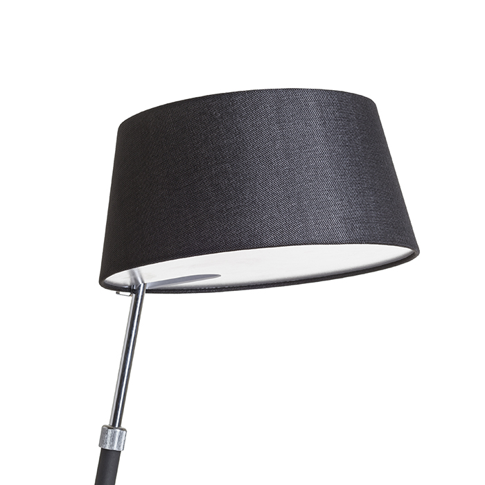 RITZY Tischleuchte schwarz Chrom 230V LED E27 15W